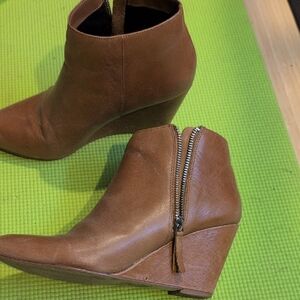 Brown Wedge Ankle Boots